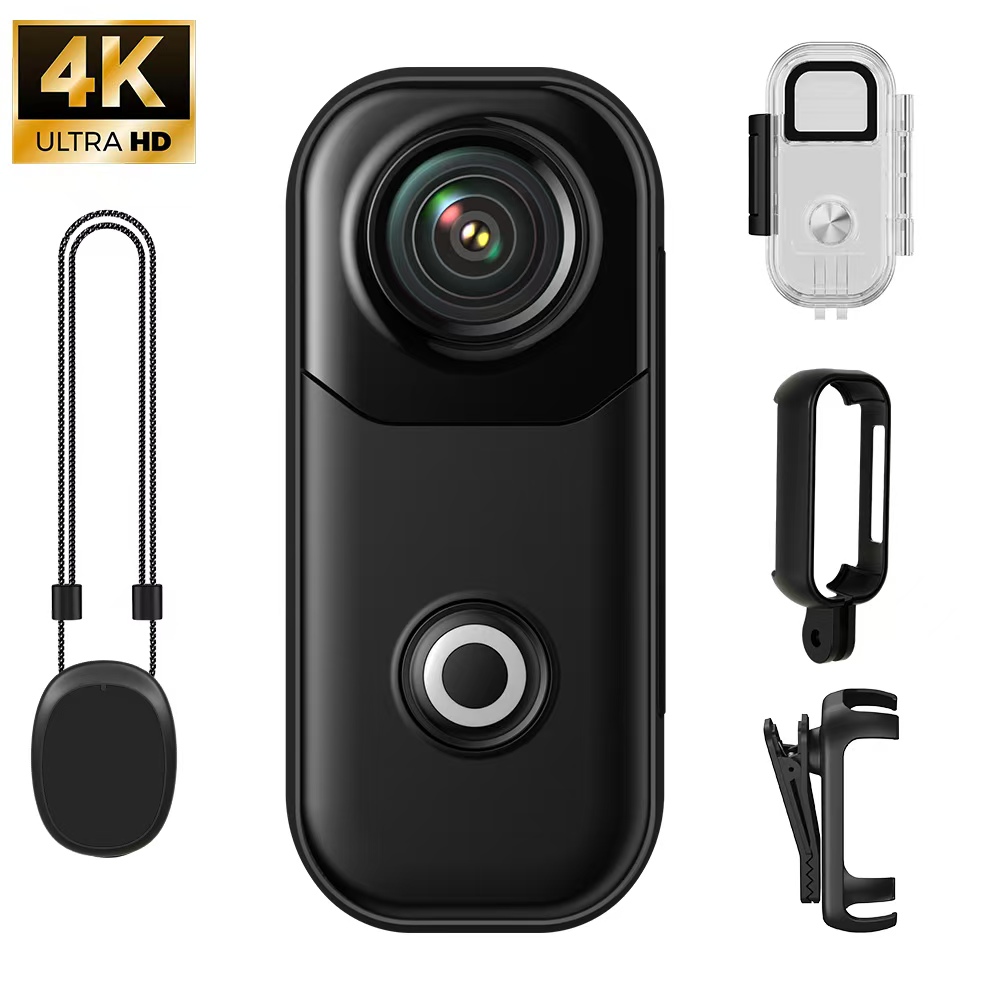 Outdoor Adventure Video - Mini Videocamera d'Azione 4K, Bodycam Portatile