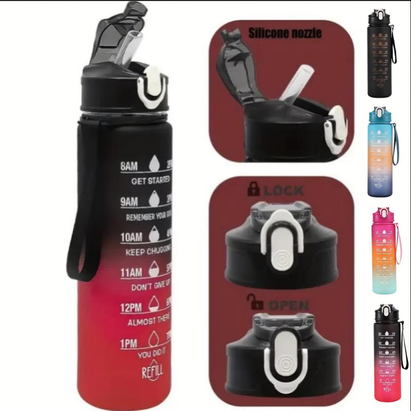 Outdoor Adventure Sports - Borraccia Sportiva da 750ml con Cannuccia