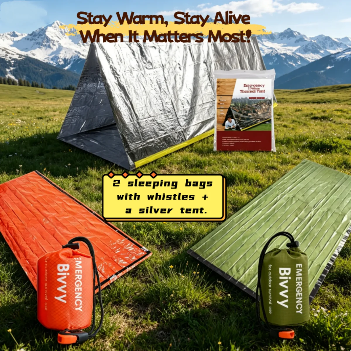Bivy Sack Lightweight - Sacco a Pelo di Emergenza, Coperta