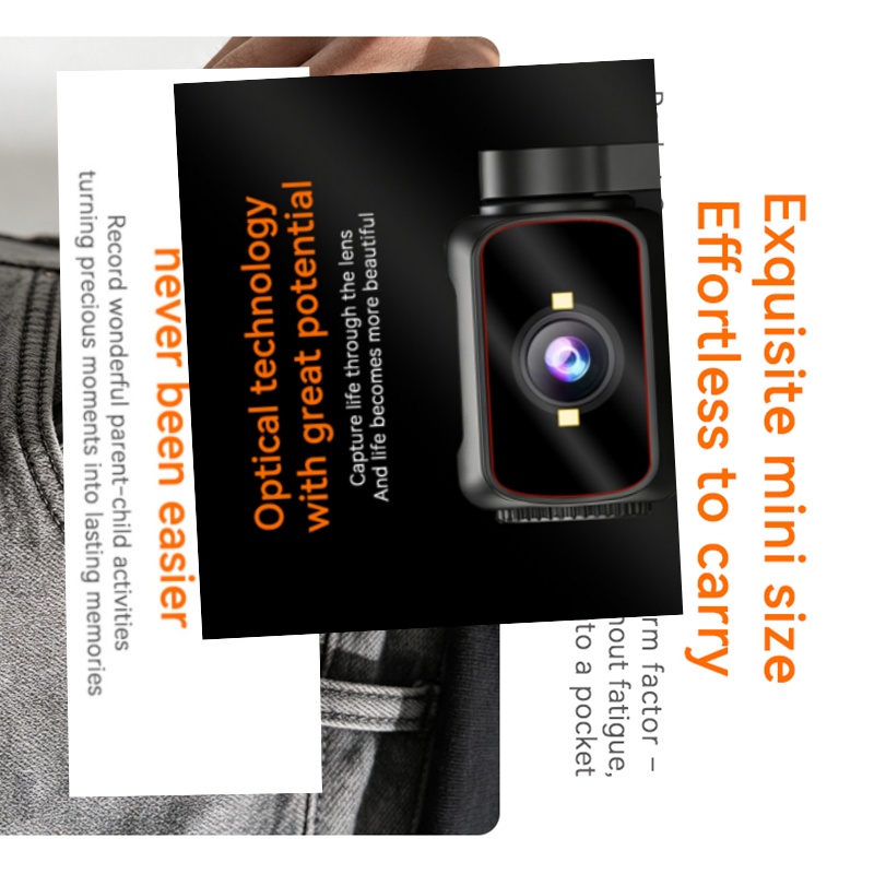 Outdoor Adventure Video - Videocamera d'azione portatile con schermo rotante,