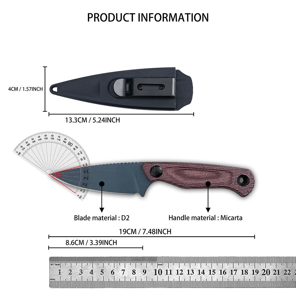 Coltello a lama fissa Dacian B - Survival Knife Full Tang recensione e prezzo